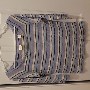 Women's cropped boatneck 3/4 sleeve shirt